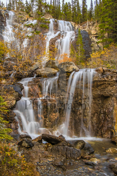 Jasper National Park, Tangle Creek Falls, Waterfall, Art