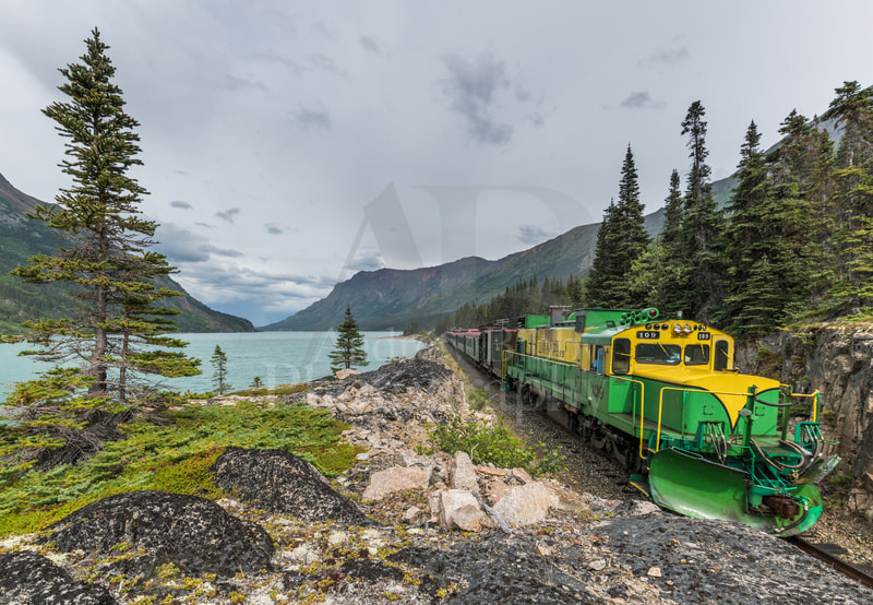 Yukon, WPYR, White Pass Yukon Railroad, Engine 109, Bennett Lake, Diesel Engine,
